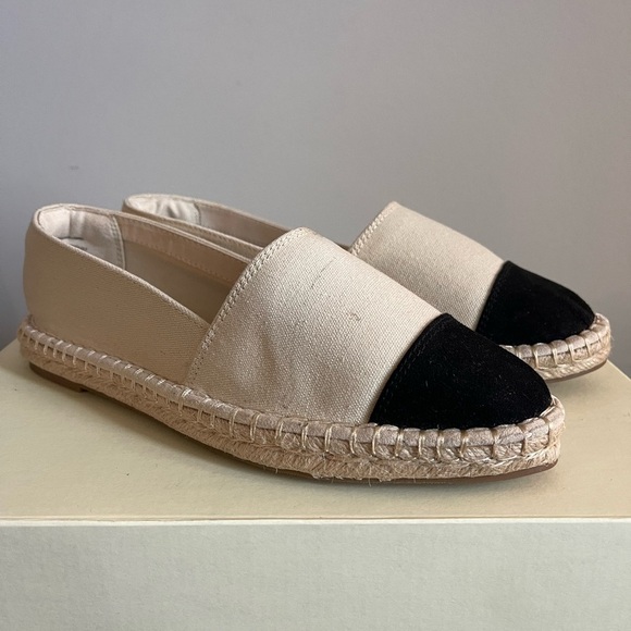 A New Day Women's Maggie Espadrille Flats Cream and Black size 8.5 Pre owned - Picture 5 of 8
